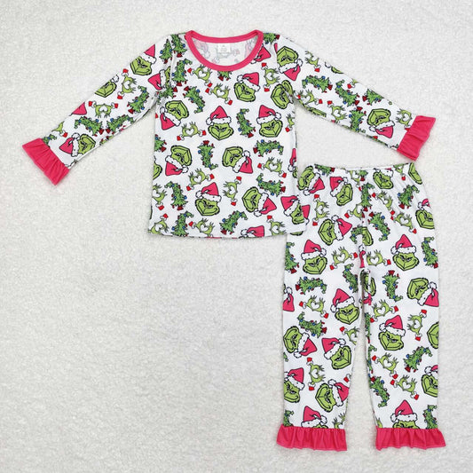 Christmas grinchey bamboo pajama set