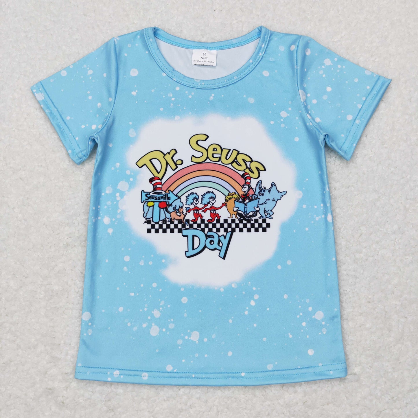 kids dr seuss day blue t-shirt