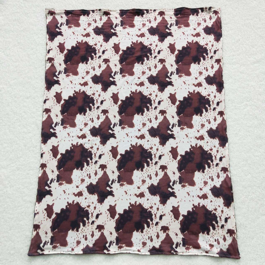 Cow print minky blanket