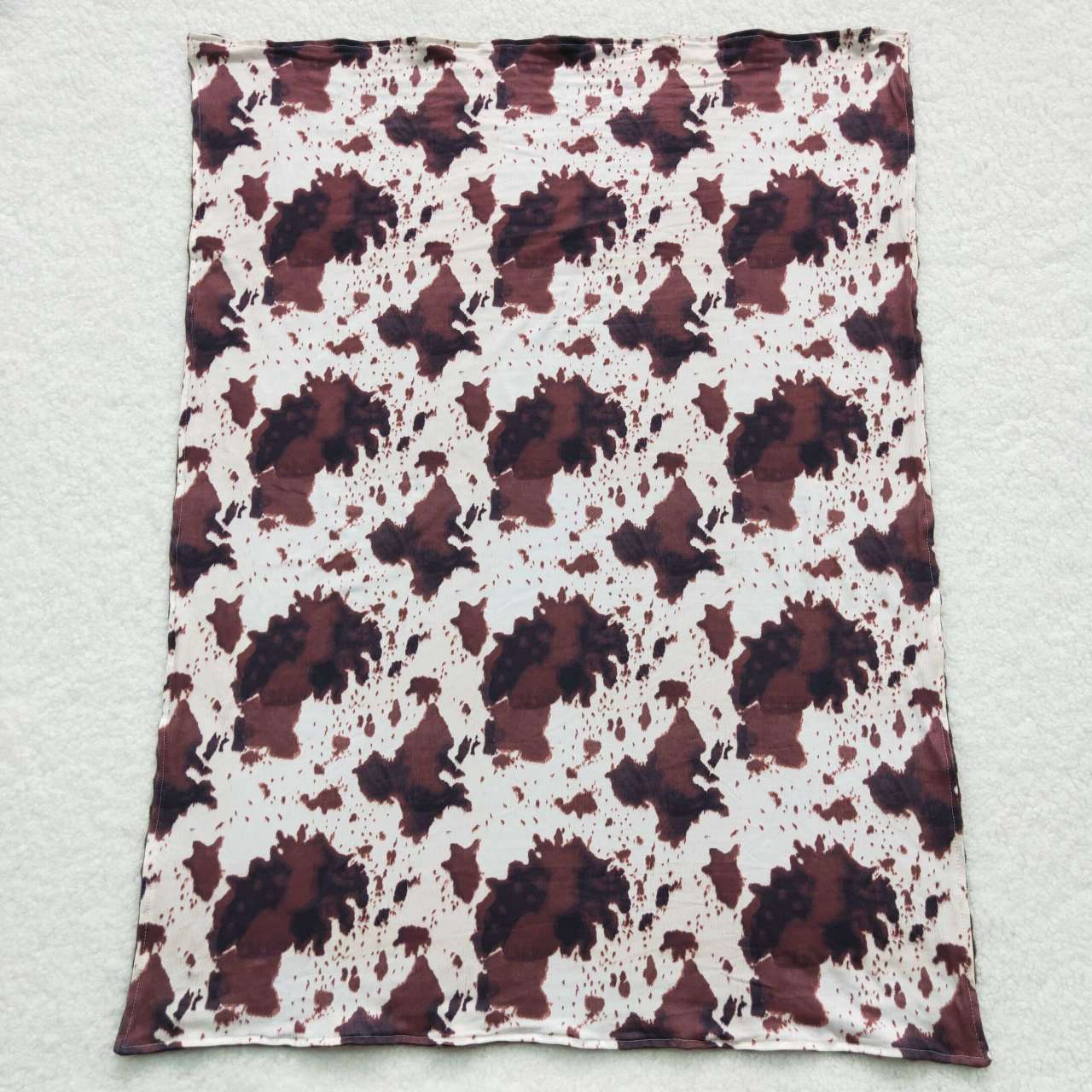 Cow print minky blanket