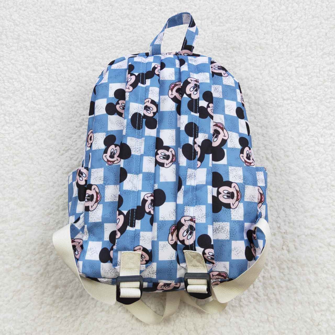 cartoon checkered print child bag backpack