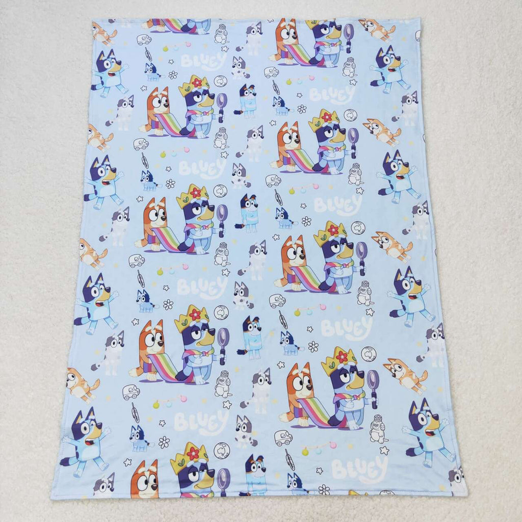 blu*y queen print minky blanket