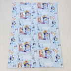 blu*y queen print minky blanket