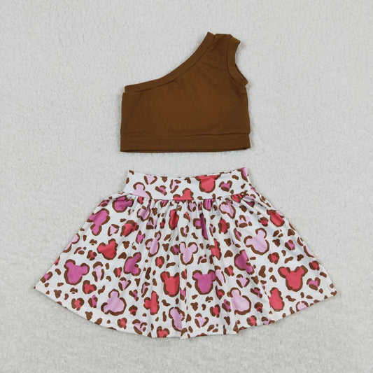 cartoon animal skirt outfit girl summer clothes