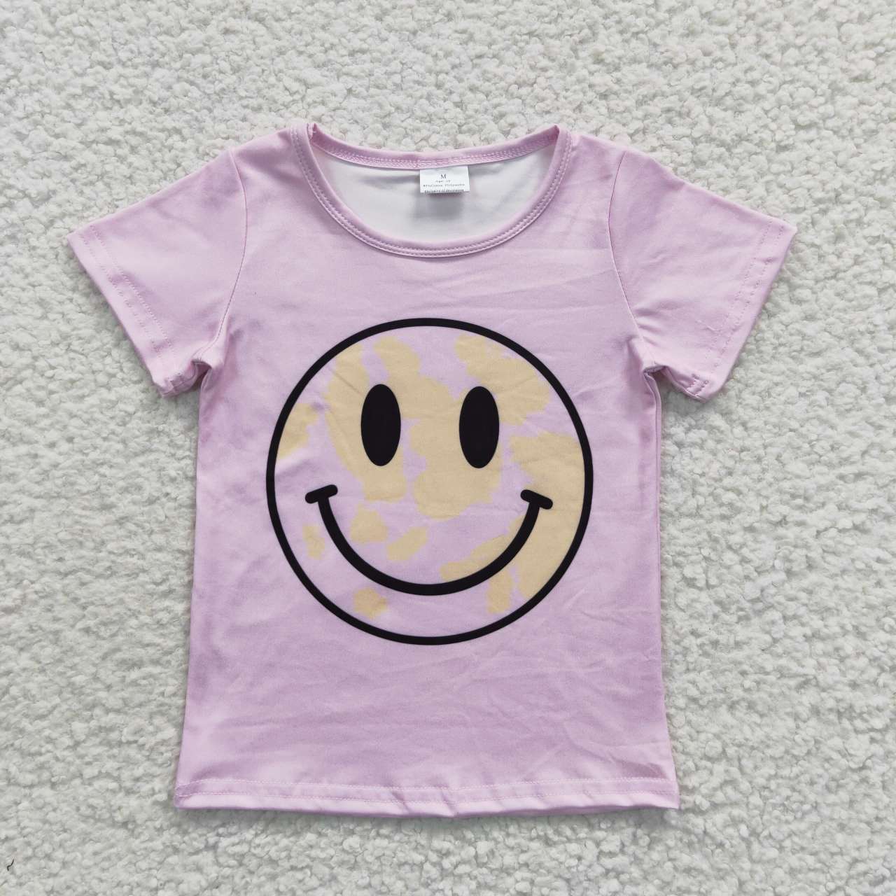 baby girl pink t-shirt with smiley print