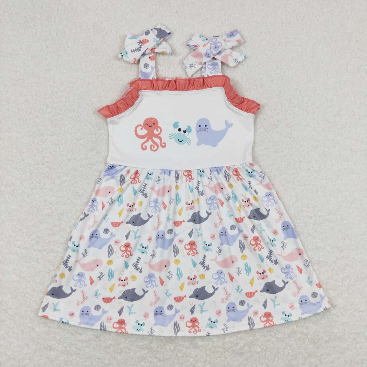 ocean animal strap dress girl summer dresses