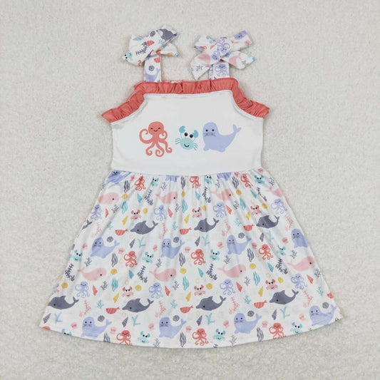 ocean animal strap dress girl summer dresses