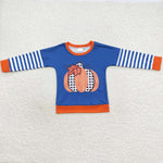 toddler boy long sleeve pumpkin print pullover