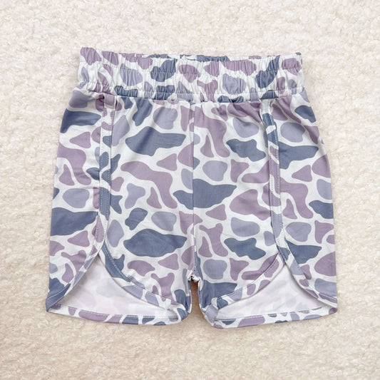 baby girl gray camo shorts