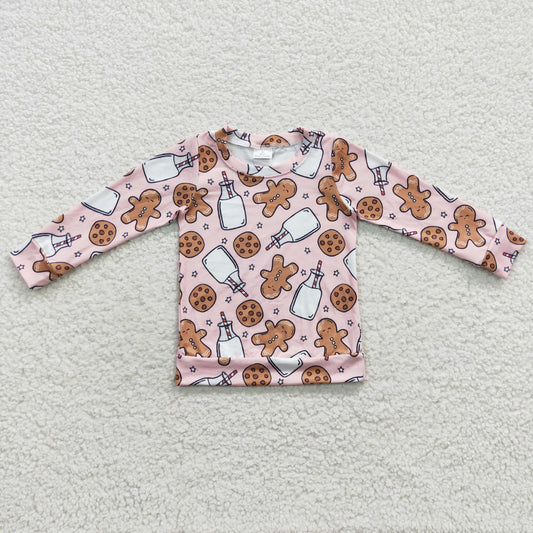 Christmas biscuit milk pink girl sweater shirt