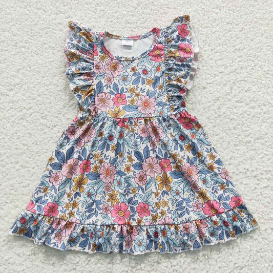 butterfly sleeve wildflowers dress