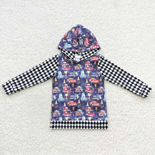 Baby boy crazy car print hoodie sweater