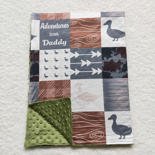 adventures duck print minky blanket