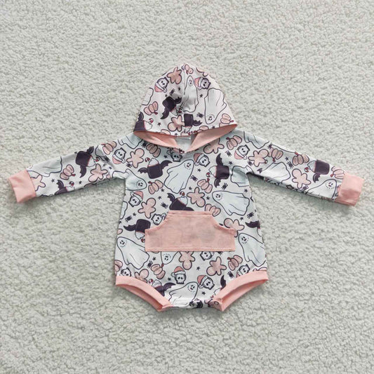 halloween ghost infant baby hoodie romper