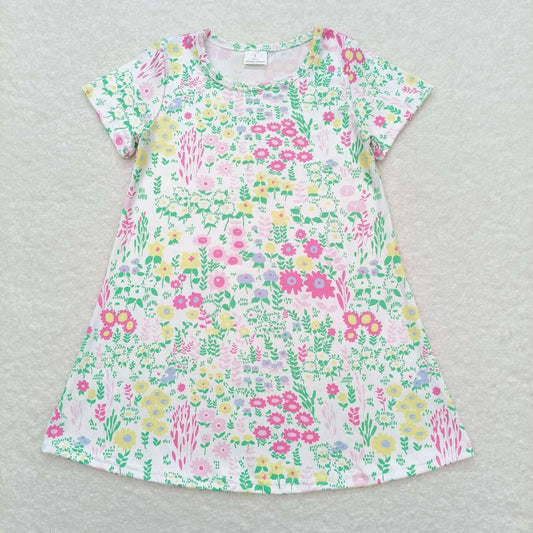 lily flower t shirt dress