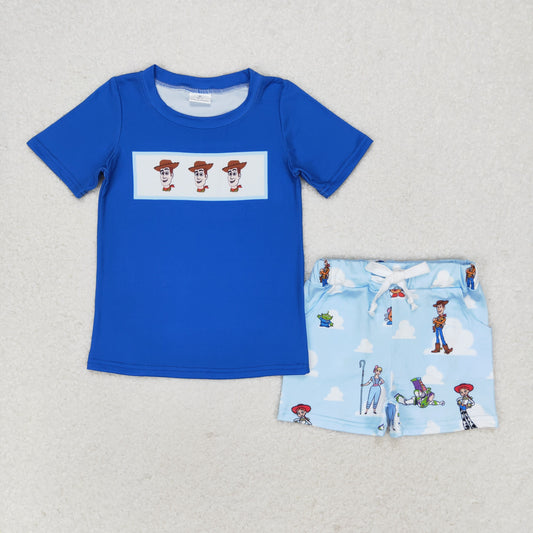 blue story shorts set boy