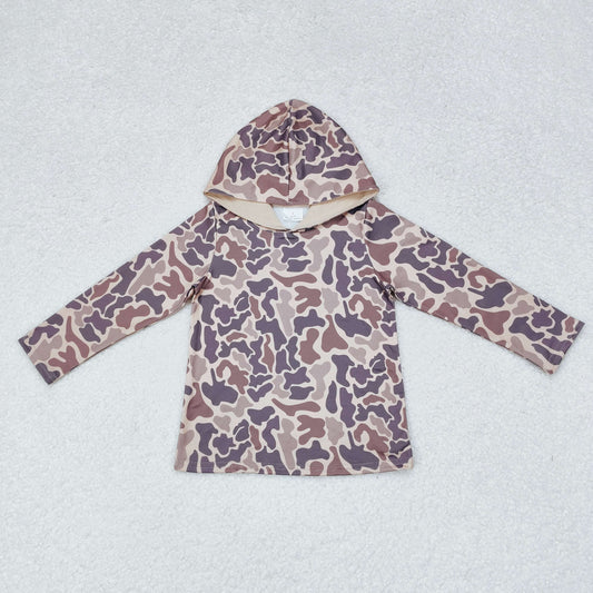 camo print boys hoodie