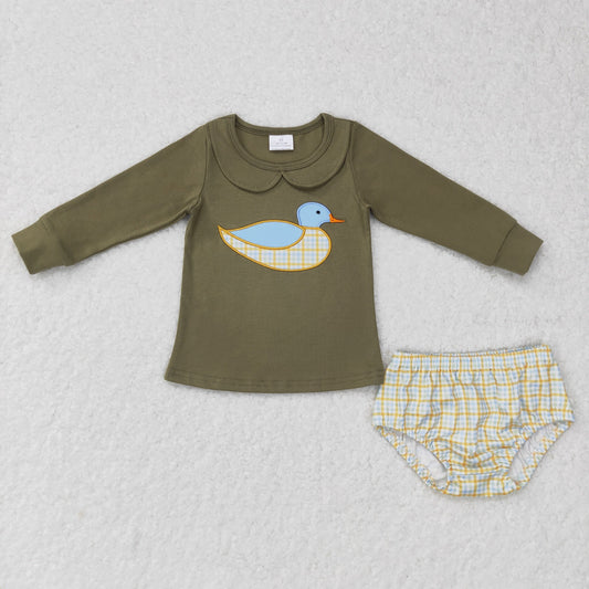 baby boy duck embroidery bummie set