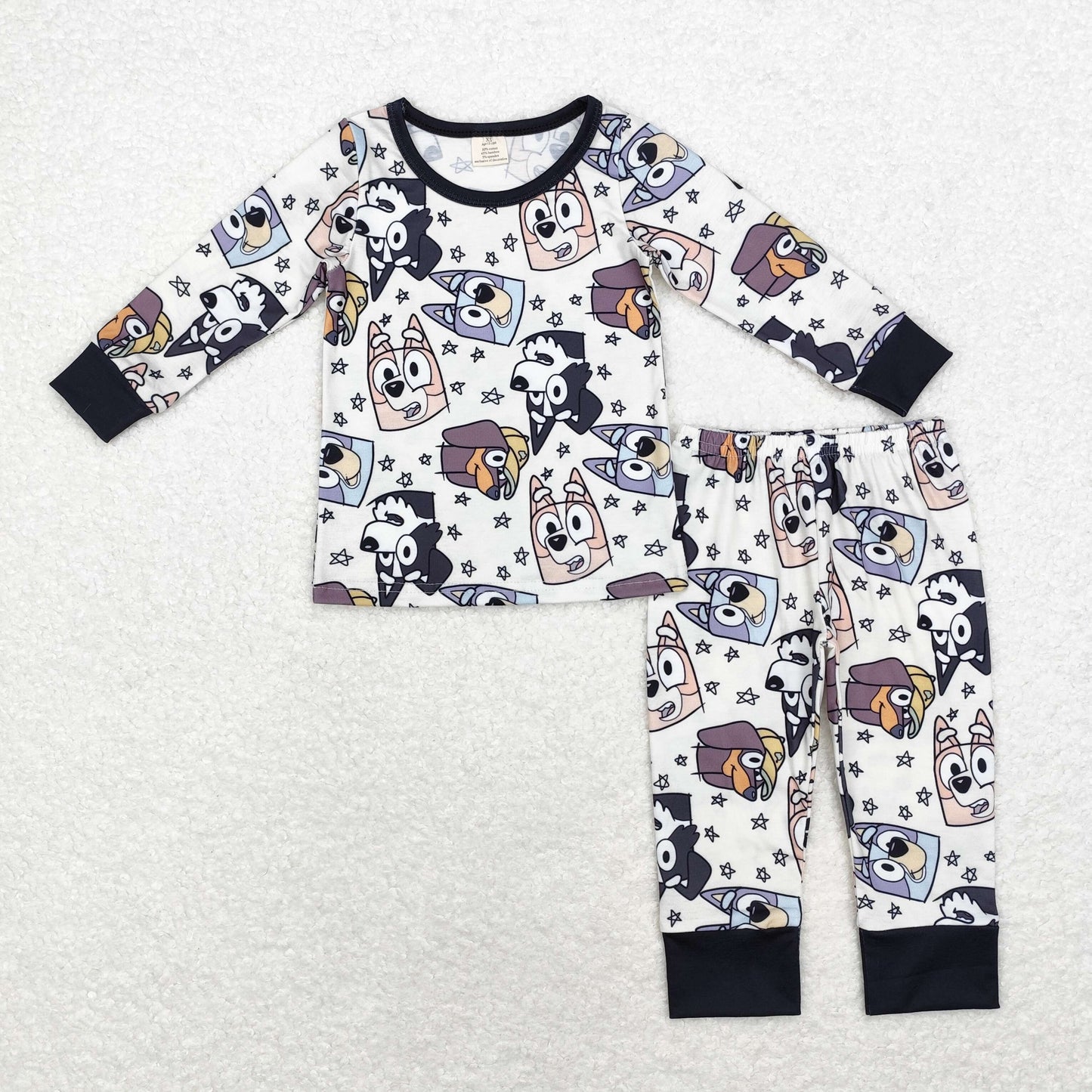 blu*y print boy bamboo pajama set