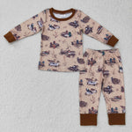 2pieces boys pajama duck lake print