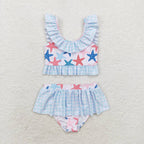 starfish two piece ruffle swimsuit girl swimwear