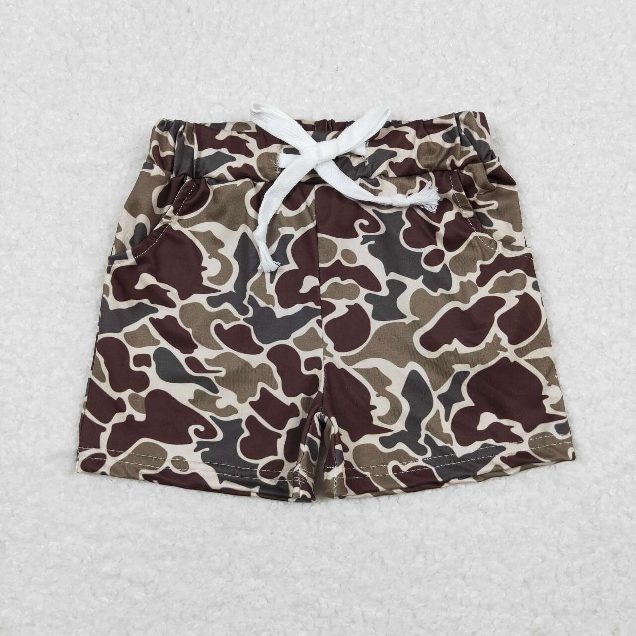camo print little boy summer shorts