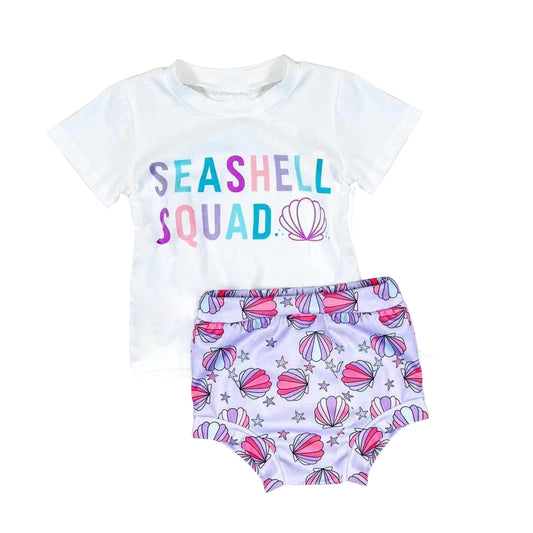 Pre order seashell squad bummie set
