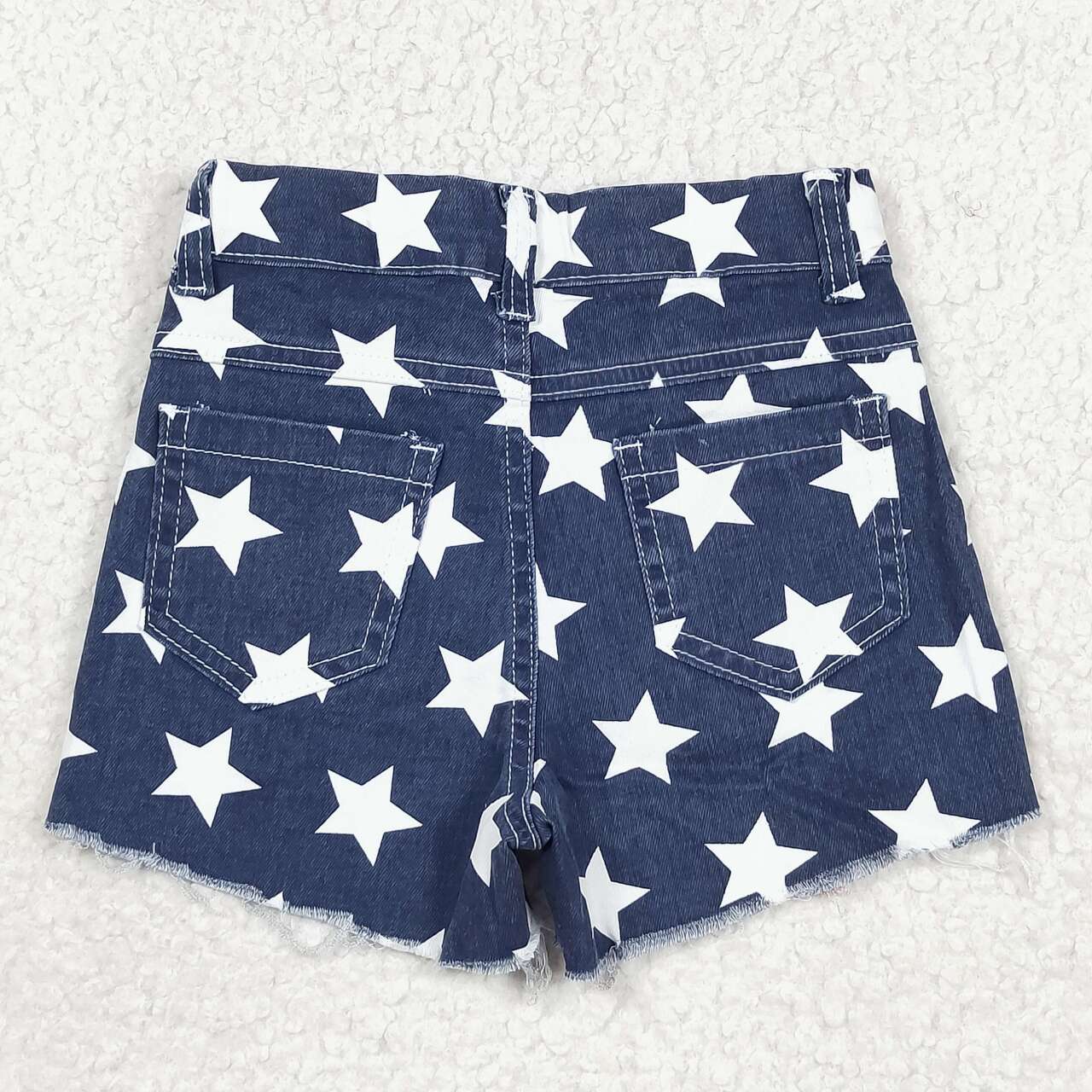 girl patrotic star and stripe denim shorts