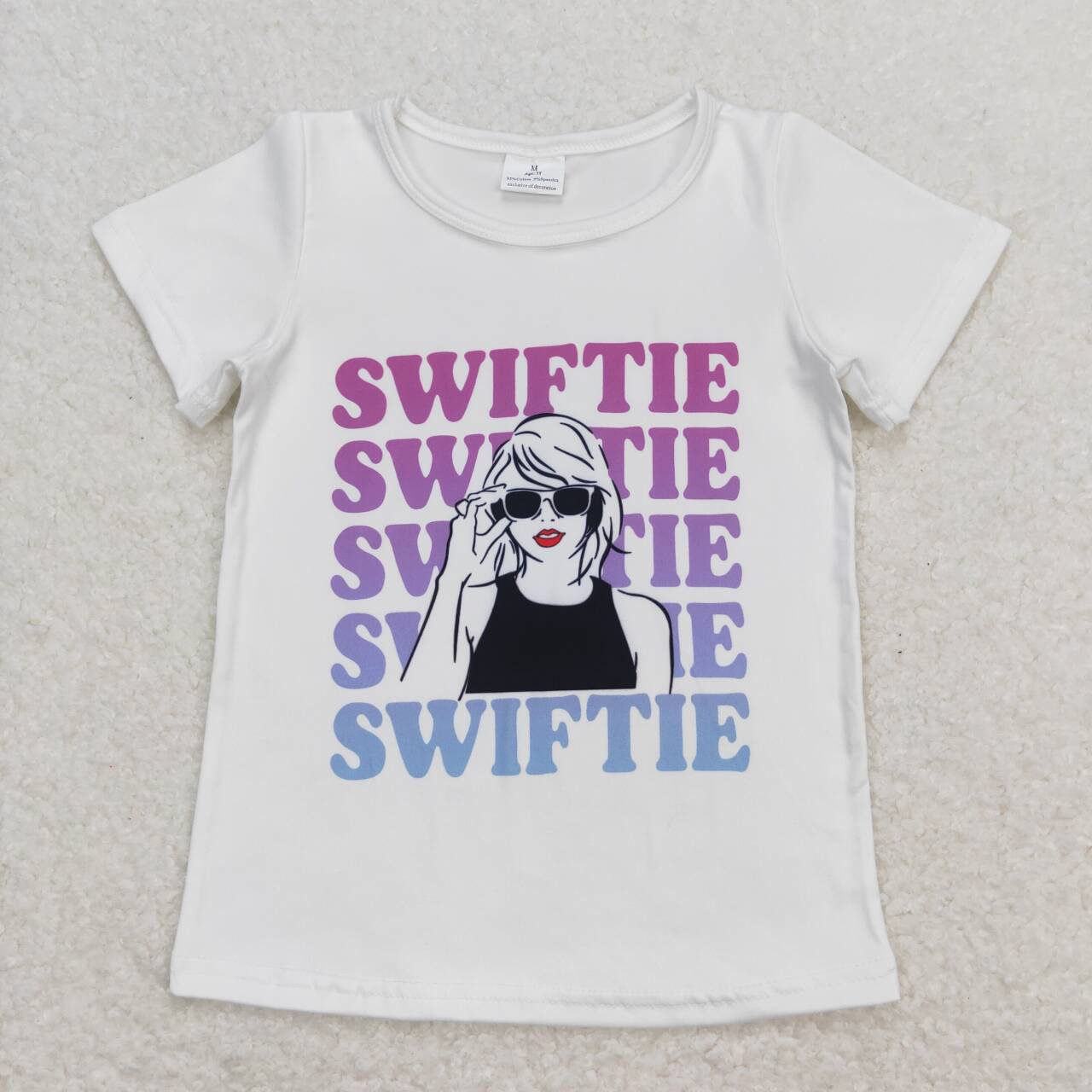swiftie letters white tee girl summer top
