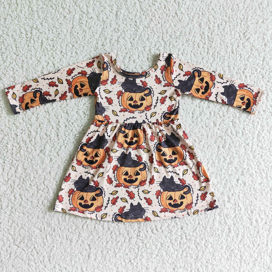 pumpkin leaves dress GLD0065