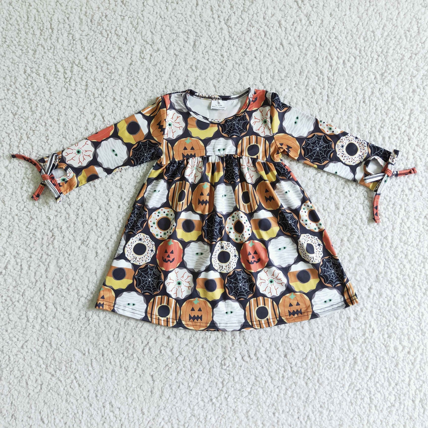 long sleeve donut dress  girl's clothing for halloween GLD0066