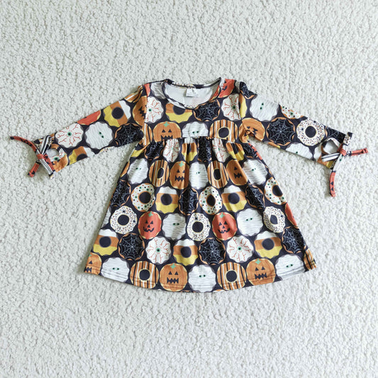 long sleeve donut dress  girl's clothing for halloween GLD0066