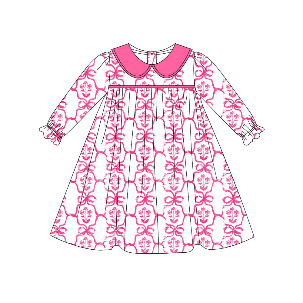 pre order  baby girl pink flower dress