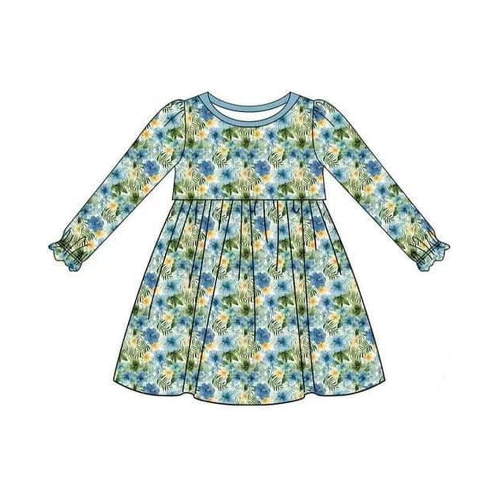 pre order  baby girl long sleeve floral dress