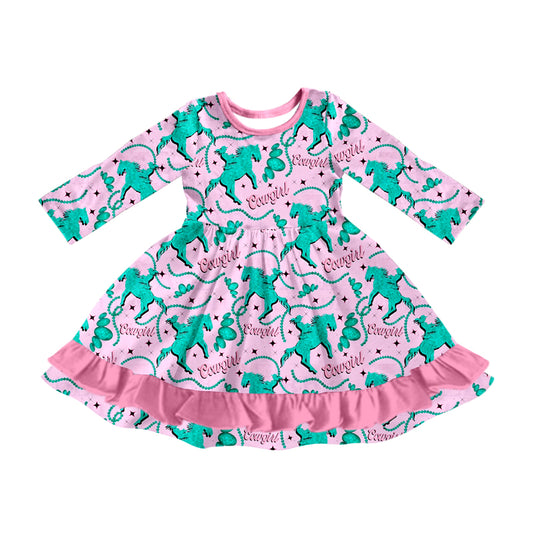 pre order pink twirl cowgirl dress