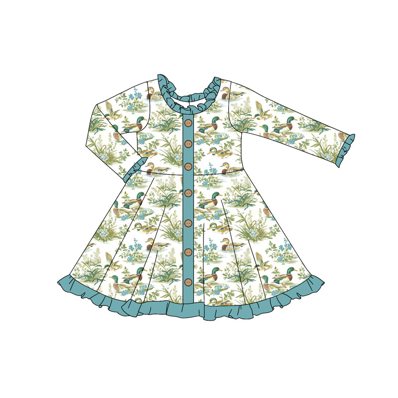 pre order twirl duck lake button dress