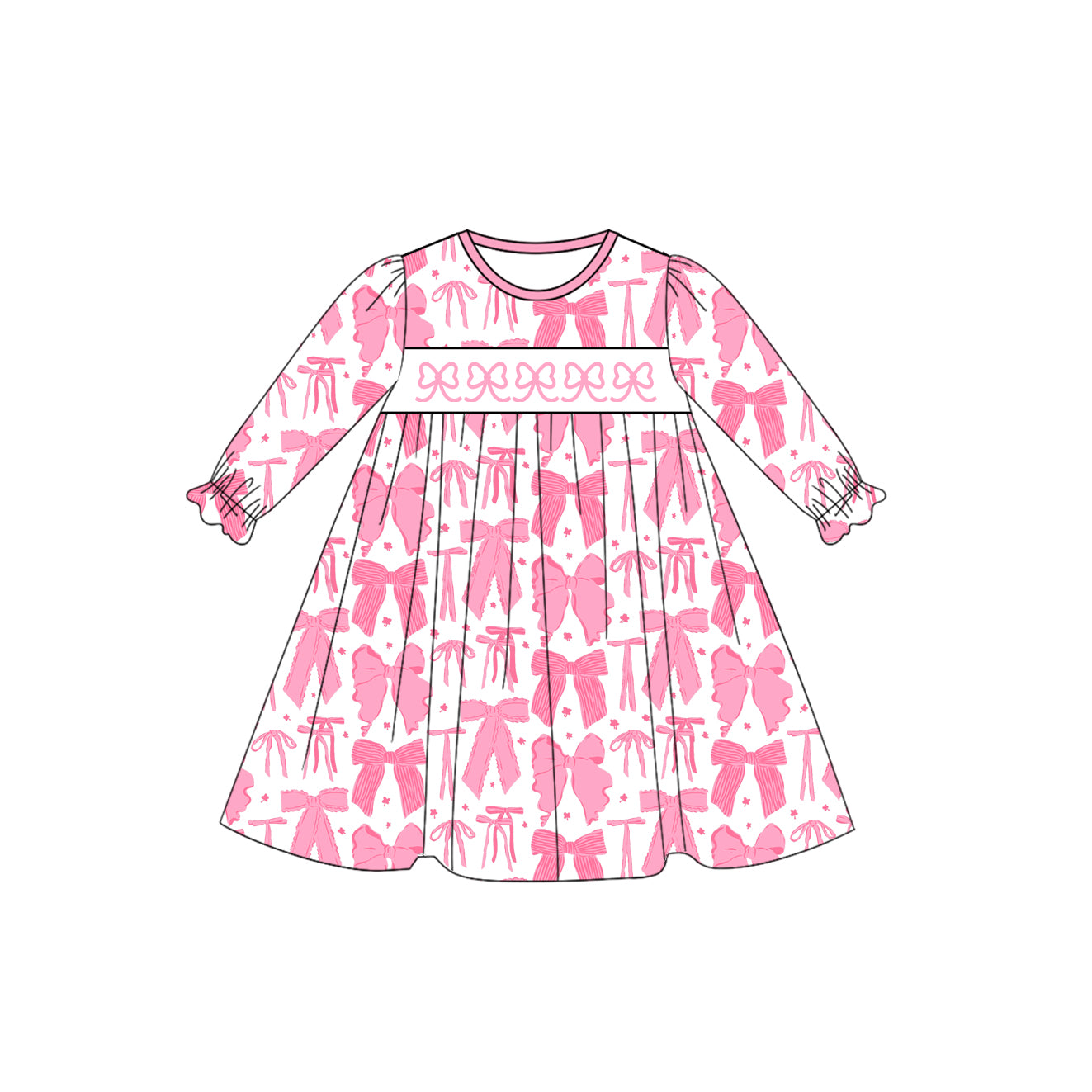 pre order pink bow dress