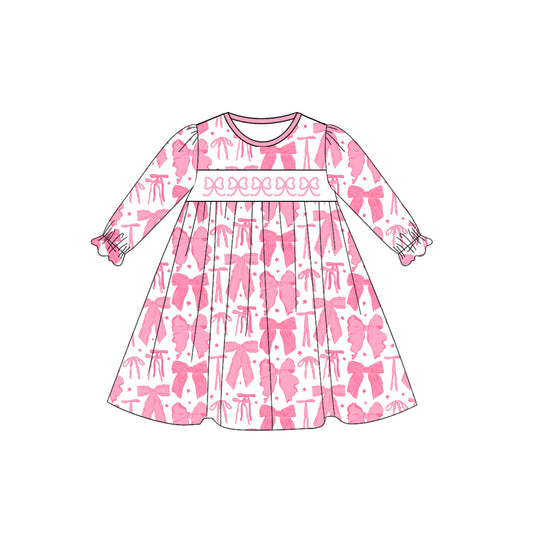 pre order pink bow dress