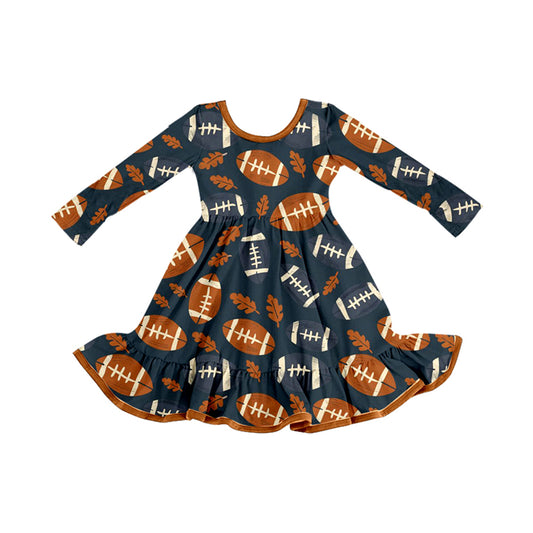 pre order fall leaves football twirl dress