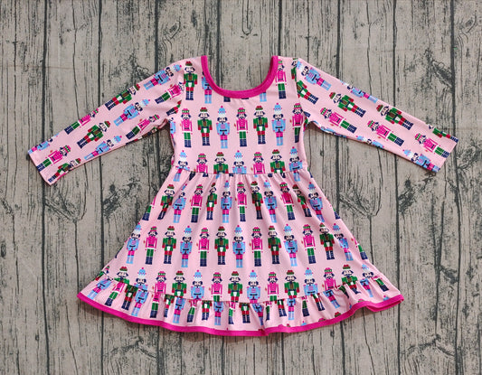 pre order long sleeve pink nutcracker dress