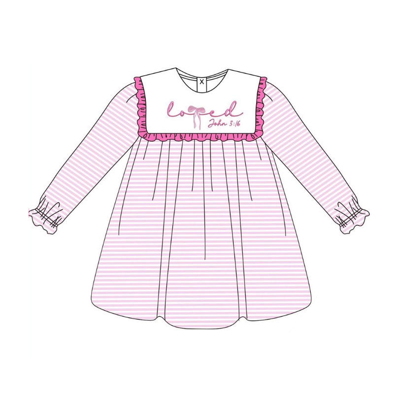pre order lord pink stripes baby girl dress