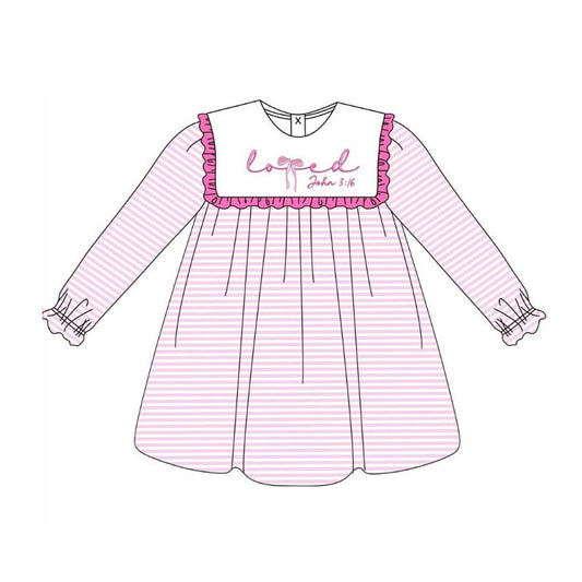 pre order lord pink stripes baby girl dress