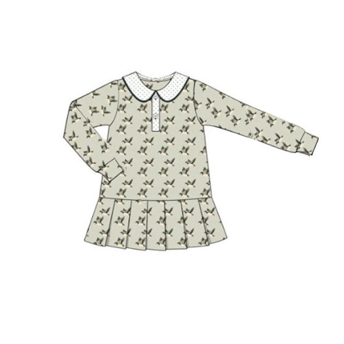 pre order duck mallard girl collared dress