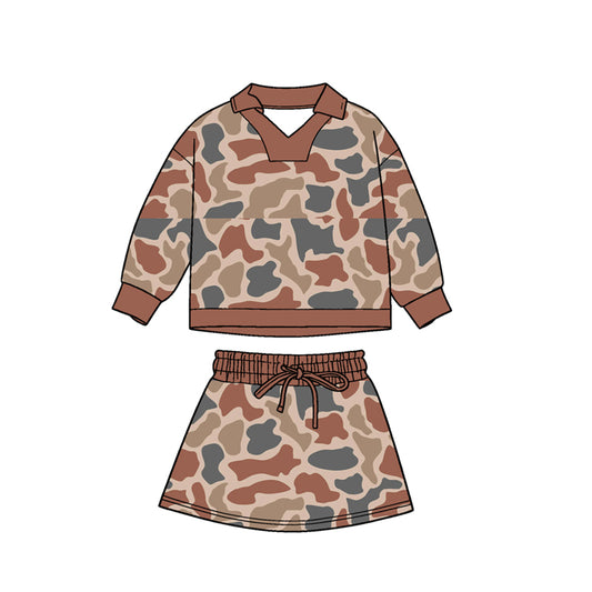 pre order camo skirt set