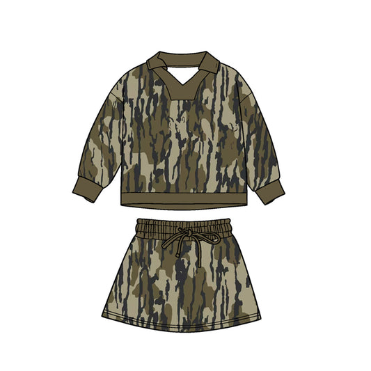 pre order camo skirt set