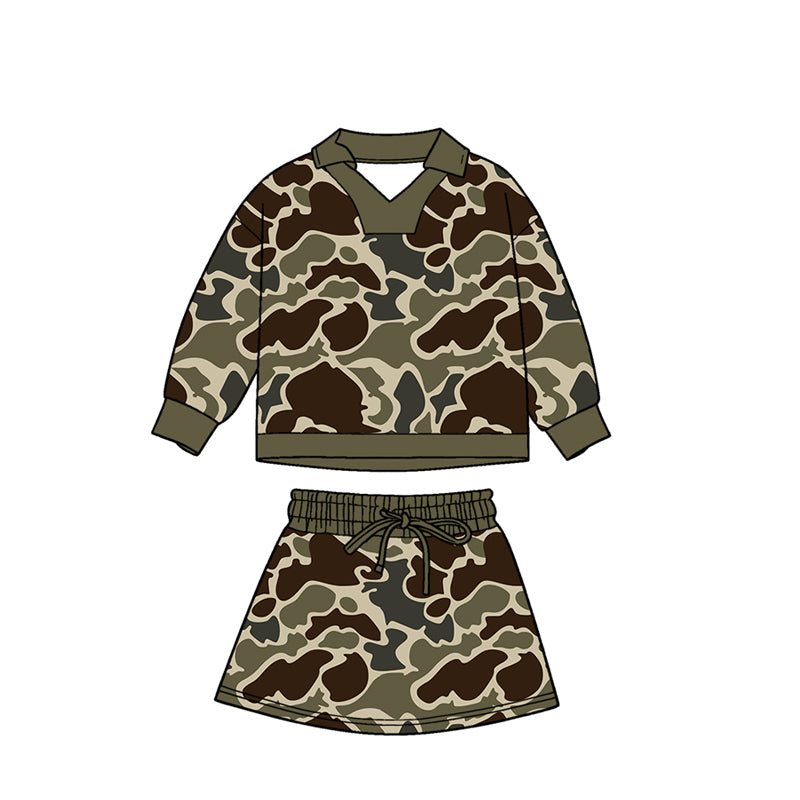 pre order camo skirt set