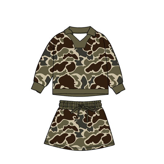 pre order camo skirt set
