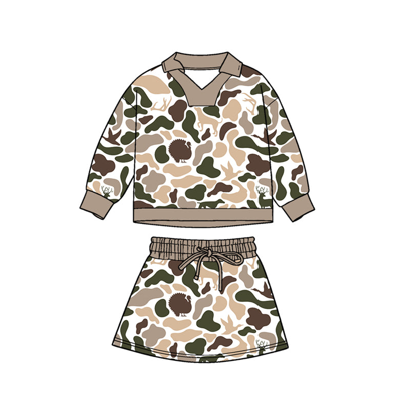 pre order camo skirt set