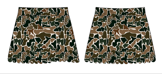 Pre order toddler girl camo athletic skort skirts