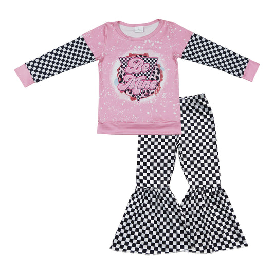 checkered pants girl clothes set